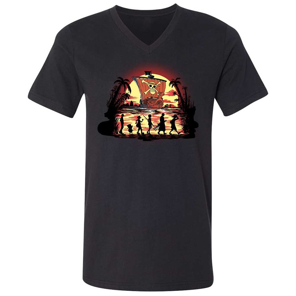 Unisex V-Neck T-Shirt - 94GAHYGS - Black - 1