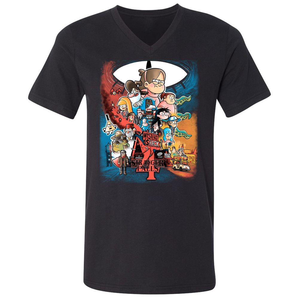 Unisex V-Neck T-Shirt - GCFG8GLY - Black - 1