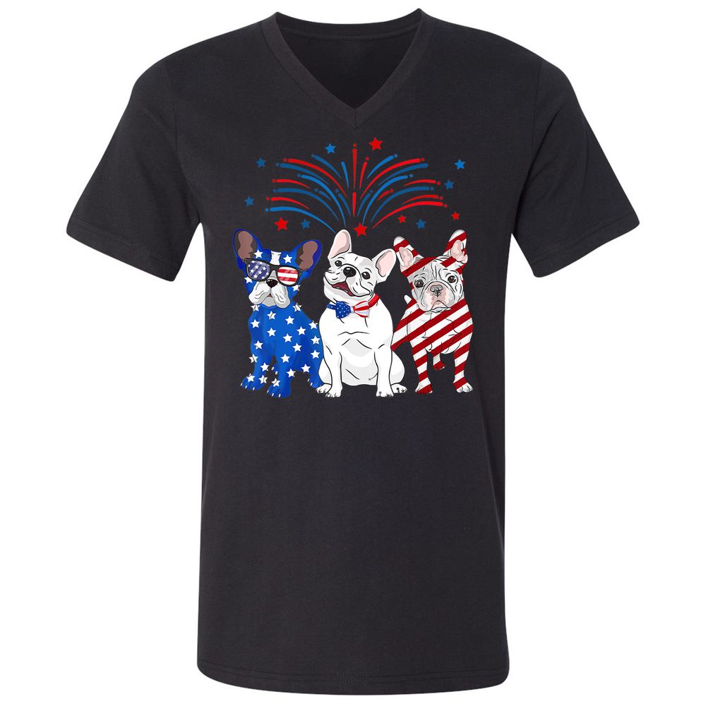 Unisex V-Neck T-Shirt - 35XKGDM8 - Black - 1