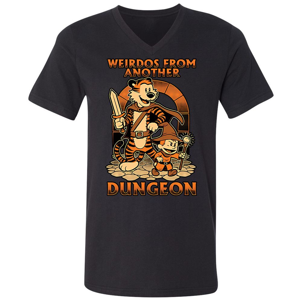 Unisex V-Neck T-Shirt - 4FR2JEGL - Black - 1