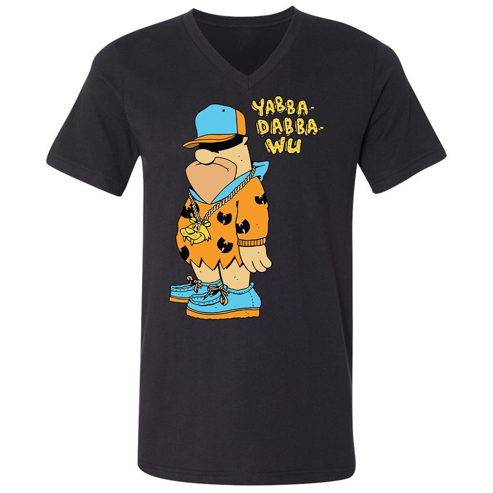 Unisex V-Neck T-Shirt - NDN6N58F - Black - 1