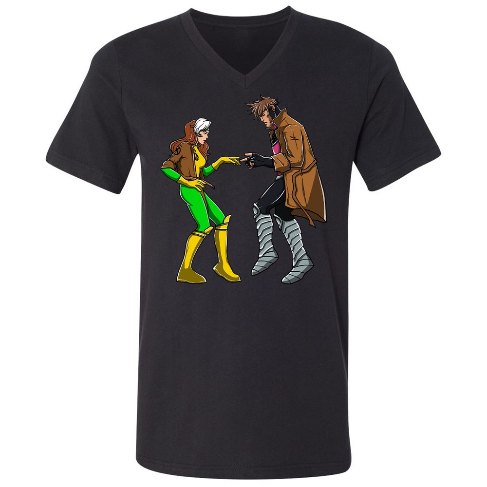 Unisex V-Neck T-Shirt - 6PEEXNZE - Black - 1