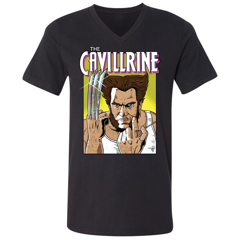 Unisex V-Neck T-Shirt - PUMNFWYX - Black - 1