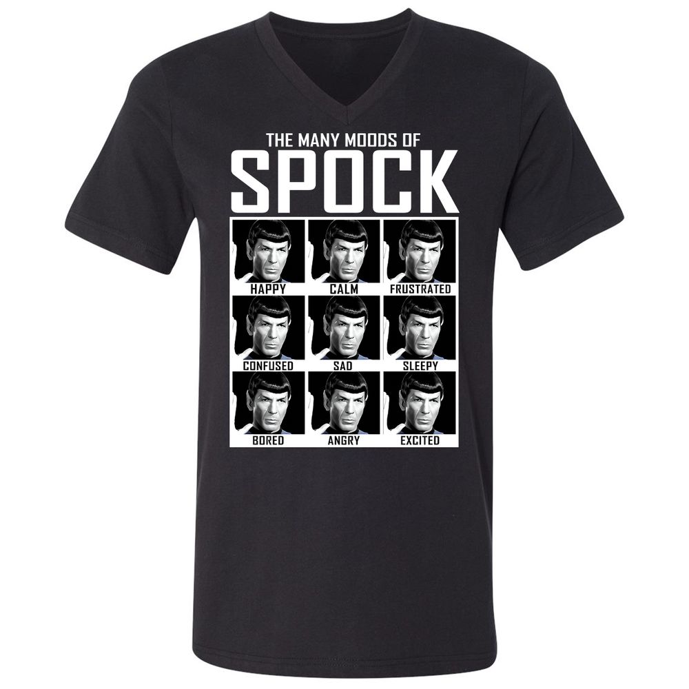 Unisex V-Neck T-Shirt - QJ743727 - Black - 1