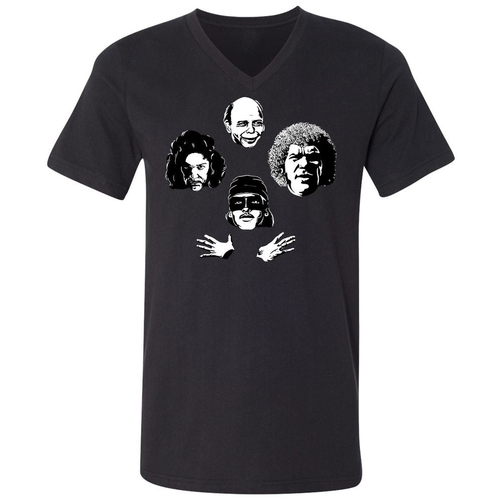 Unisex V-Neck T-Shirt - JFTDFM2X - Black - 1