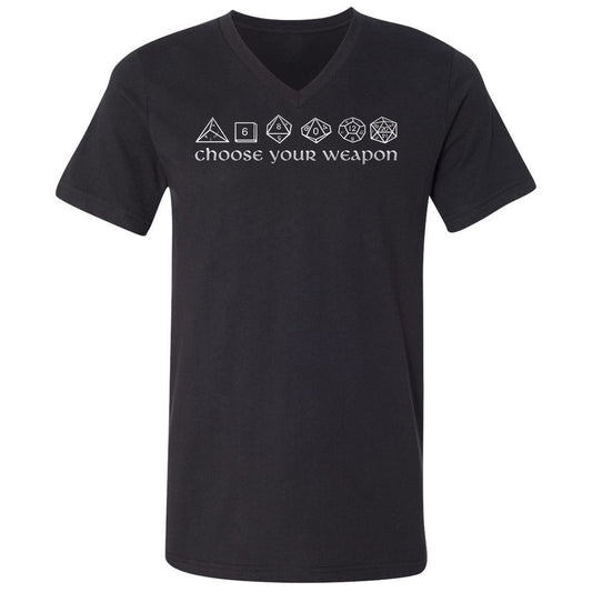 Unisex V-Neck T-Shirt - KRWWHS4B - Black - 1