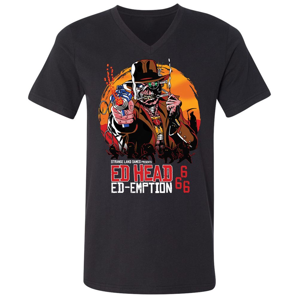 Unisex V-Neck T-Shirt - NLY45N7V - Black - 1
