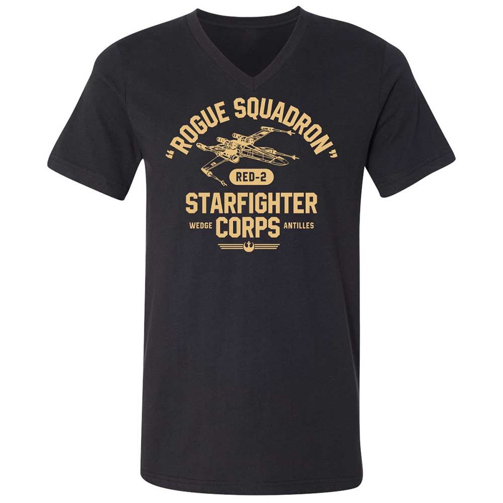Unisex V-Neck T-Shirt - SES5GSYV - Black - 1