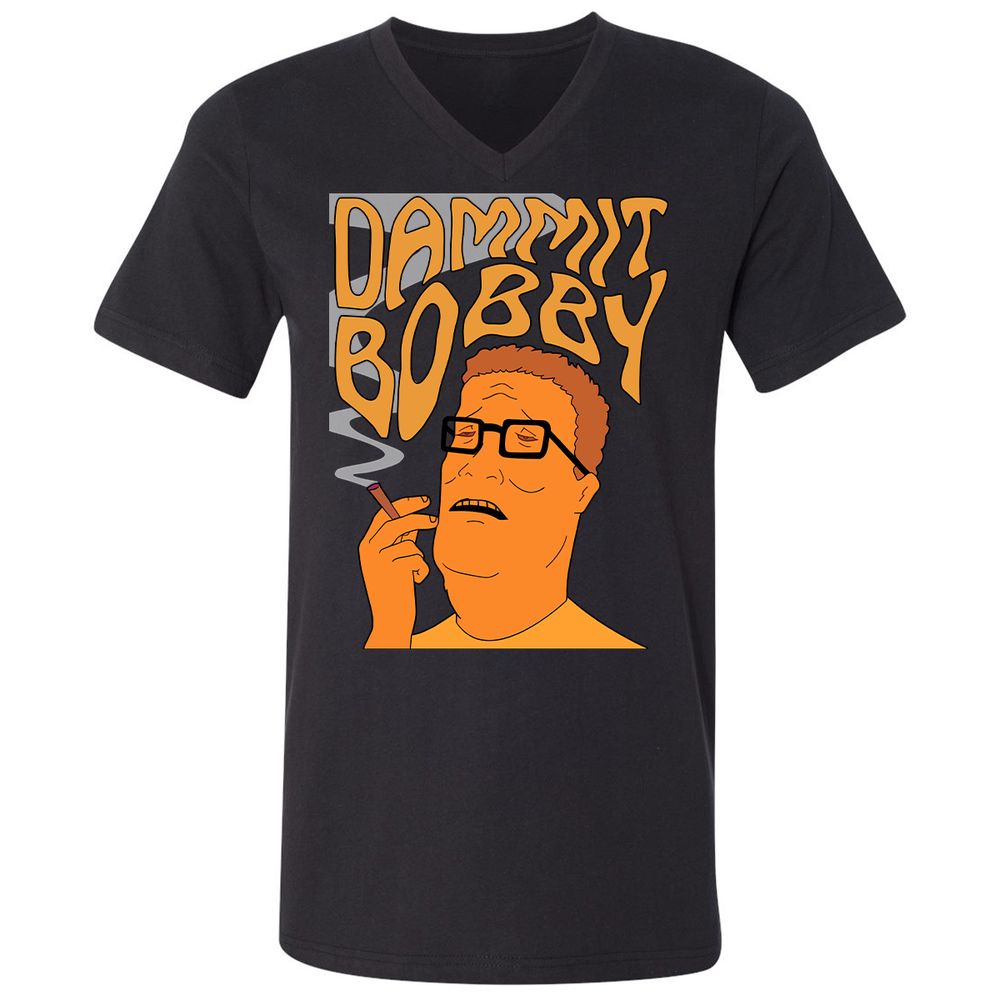 Unisex V-Neck T-Shirt - 96C3D54K - Black - 1