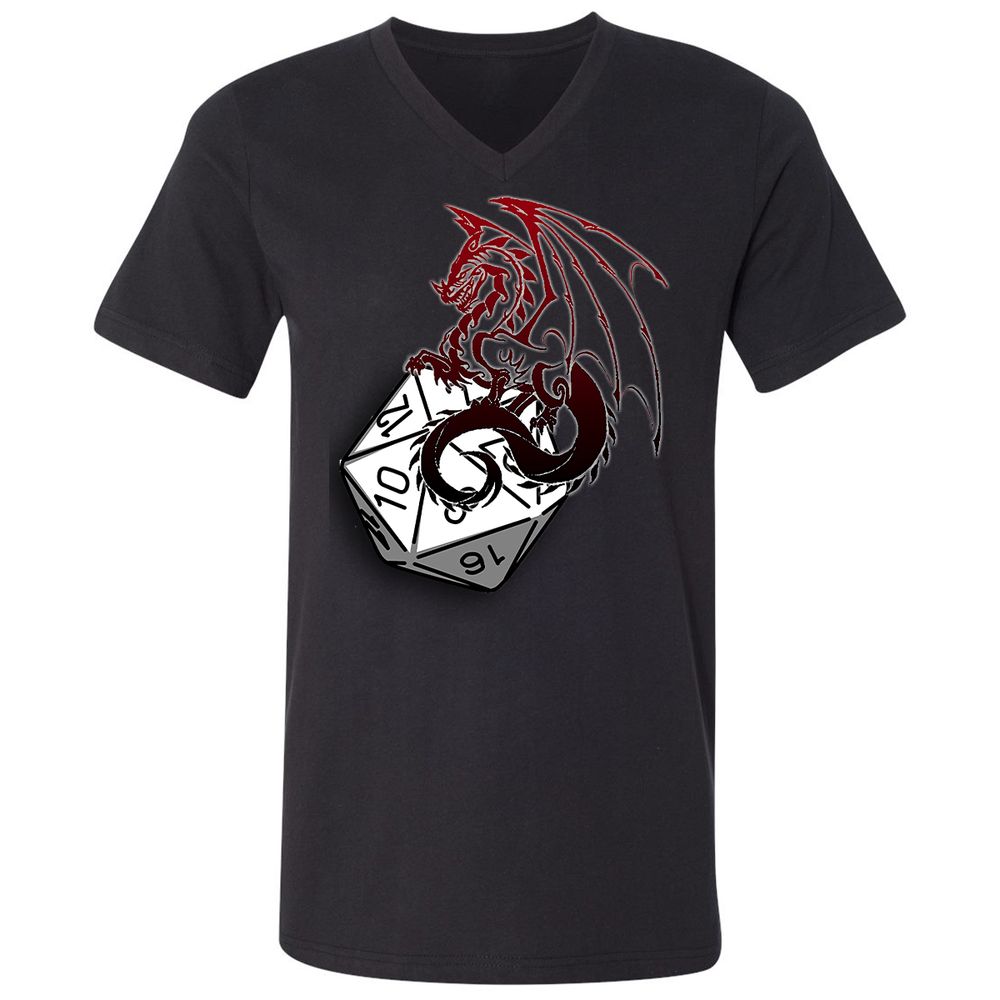 Unisex V-Neck T-Shirt - HLPEL2CV - Black - 1