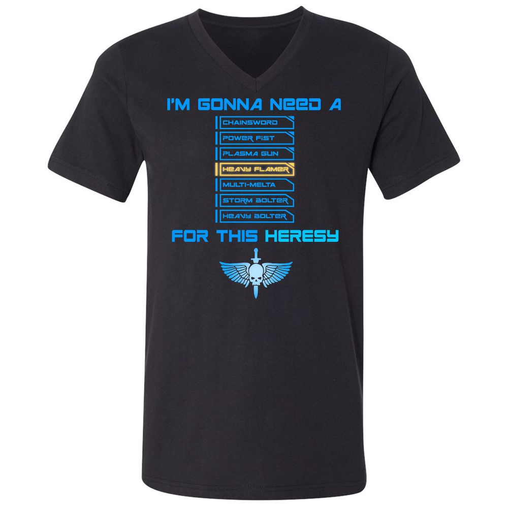 Unisex V-Neck T-Shirt - BLZQ53P1 - Black - 1