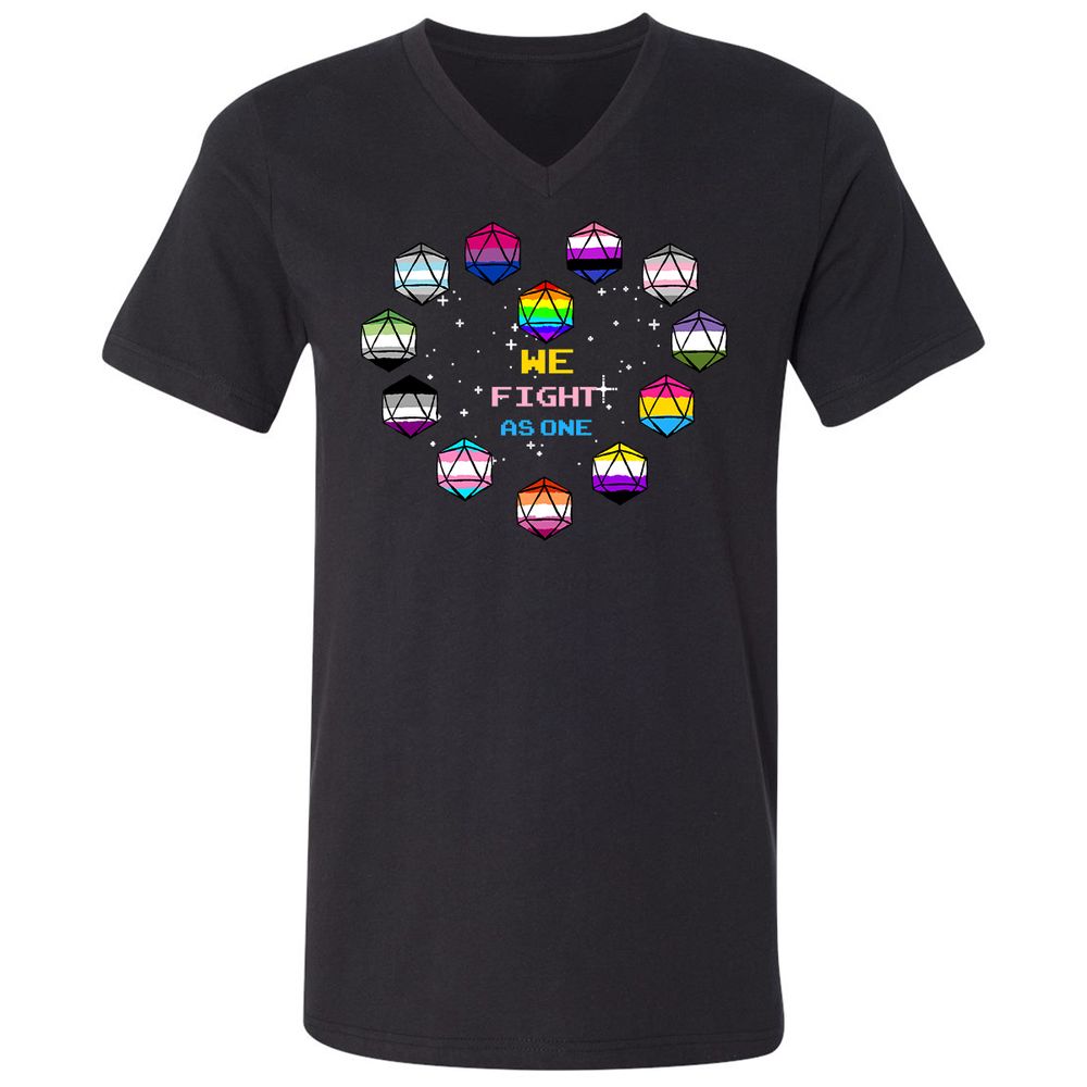 Unisex V-Neck T-Shirt - ENZTBB7N - Black - 1