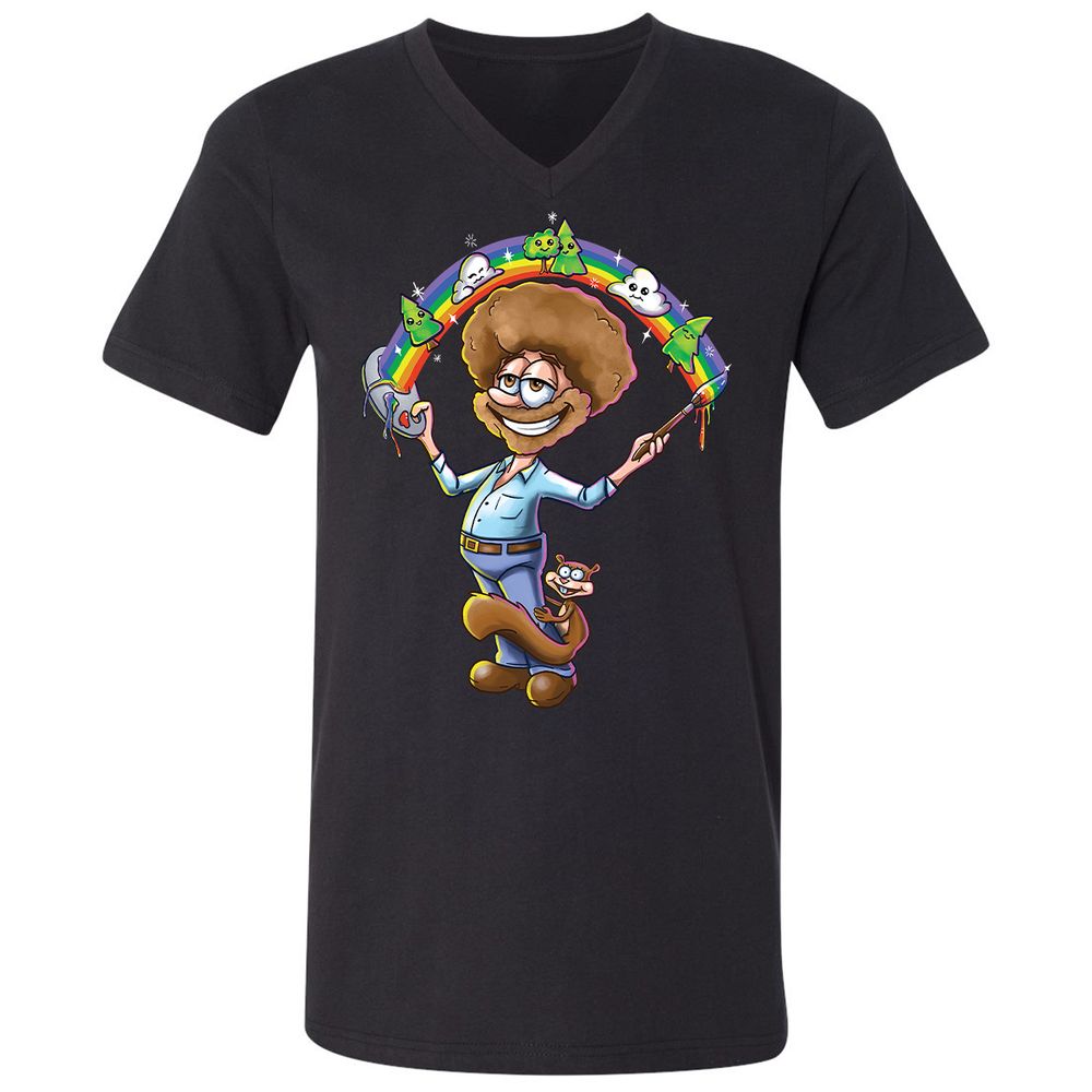 Unisex V-Neck T-Shirt - EVG9AS1B - Black - 1