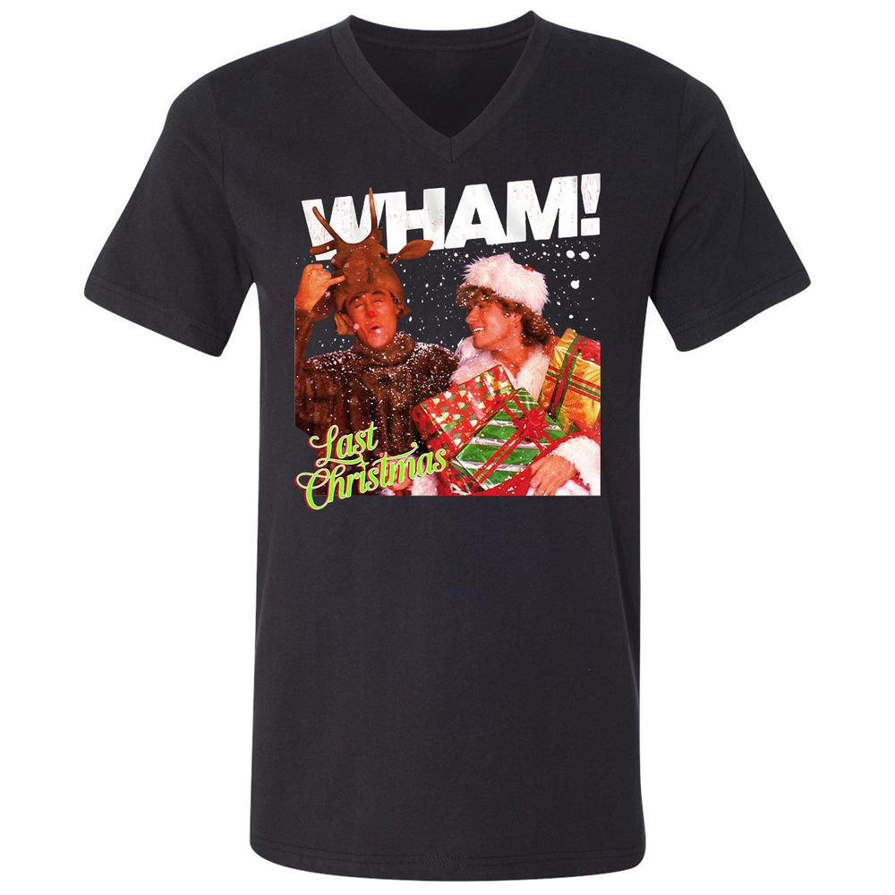 Unisex V-Neck T-Shirt - HF4KKP13 - Black - 1