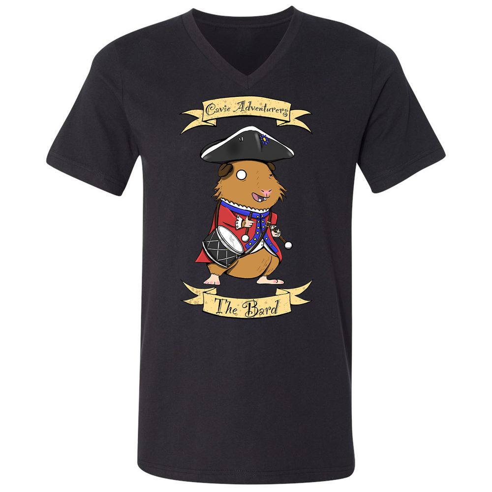 Unisex V-Neck T-Shirt - AZ7JFTVF - Black - 1