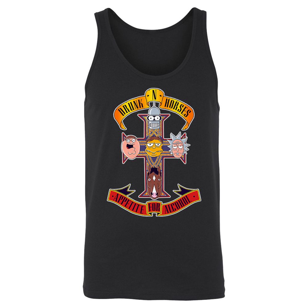 Unisex Jersey Tank - 3A3B1Z2U - Black - 1