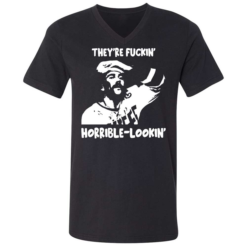 Unisex V-Neck T-Shirt - GKGA57EN - Black - 1