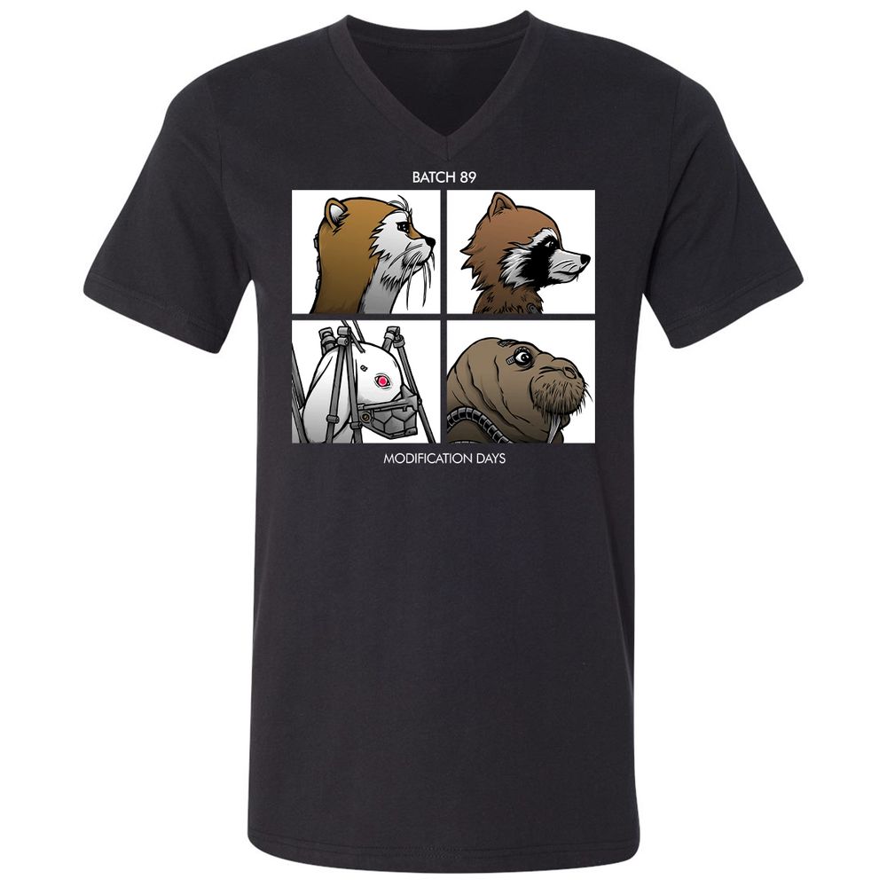 Unisex V-Neck T-Shirt - Z35HQ3ZJ - Black - 1