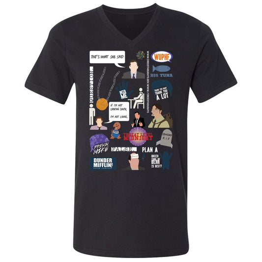 Unisex V-Neck T-Shirt - 5J31261M - Black - 1