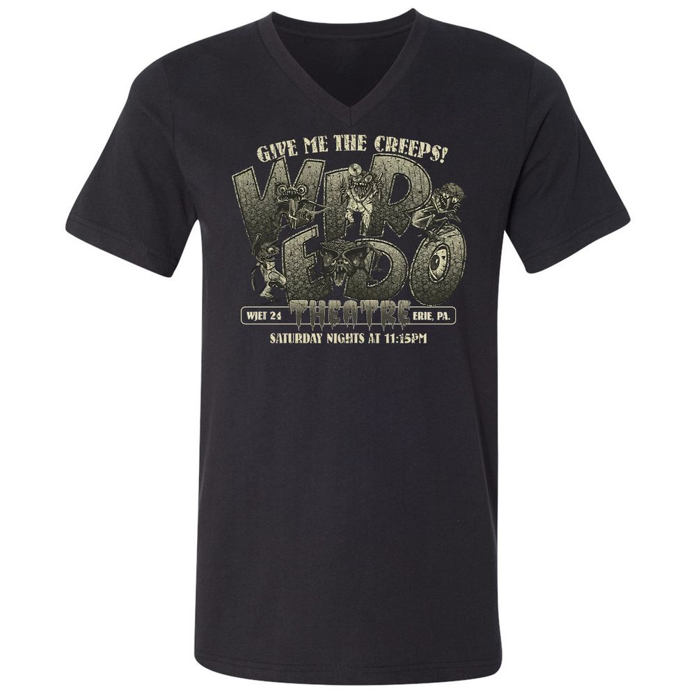Unisex V-Neck T-Shirt - A5TCCGZD - Black - 1