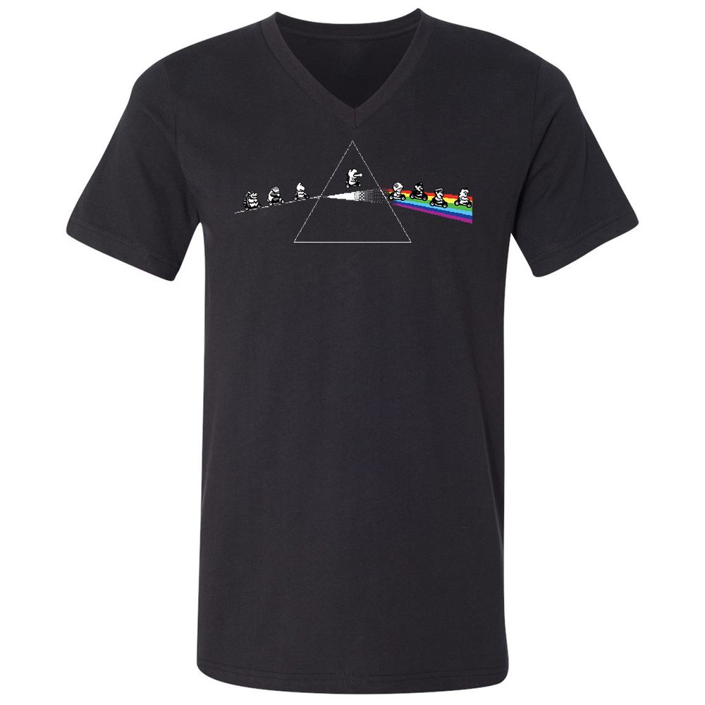 Unisex V-Neck T-Shirt - 6E3X2CED - Black - 1