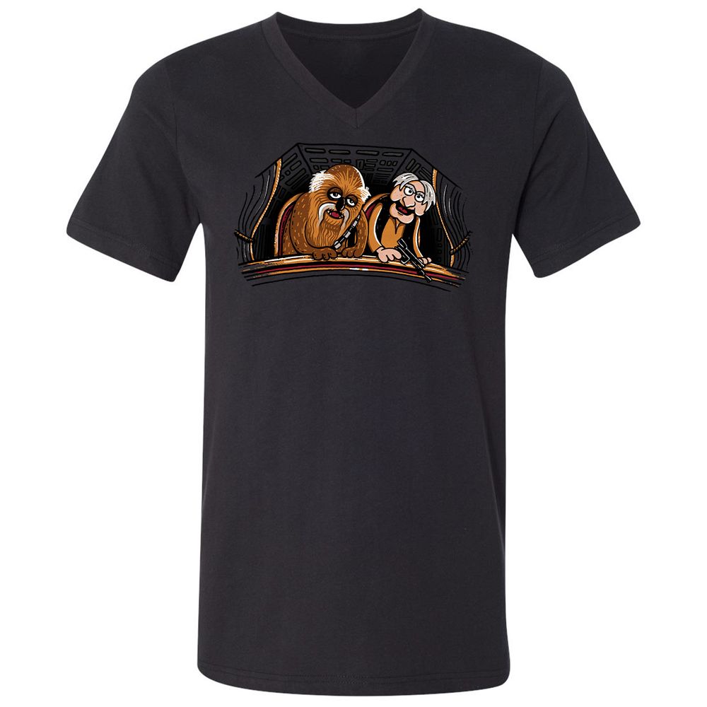 Unisex V-Neck T-Shirt - R3ASTY1R - Black - 1