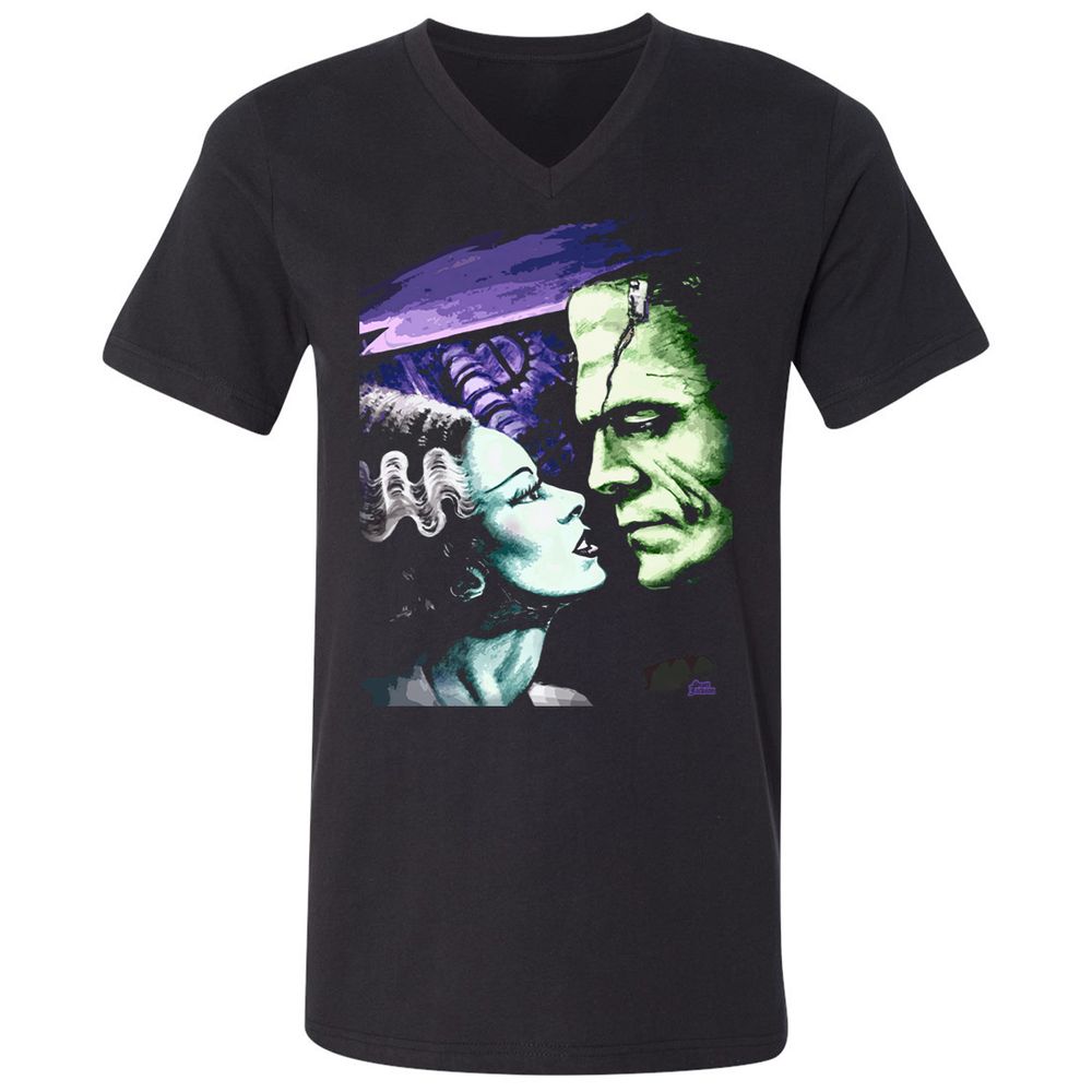 Unisex V-Neck T-Shirt - 8FCJXLRW - Black - 1