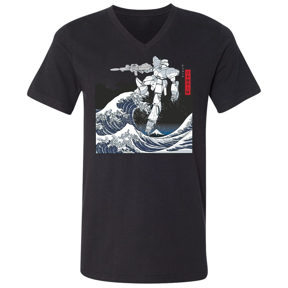 Unisex V-Neck T-Shirt - QGP94BTU - Black - 1