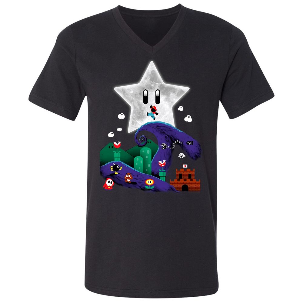 Unisex V-Neck T-Shirt - 9T996MRG - Black - 1