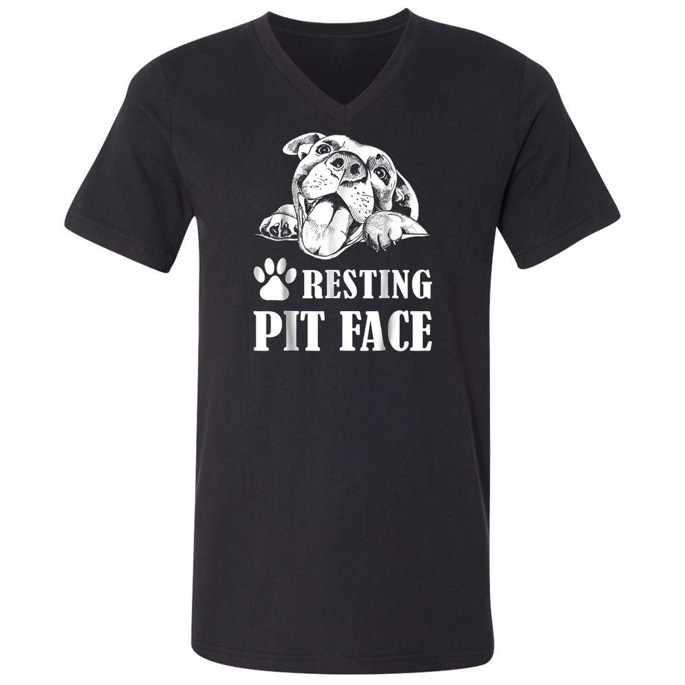 Unisex V-Neck T-Shirt - WX4MGCWH - Black - 1