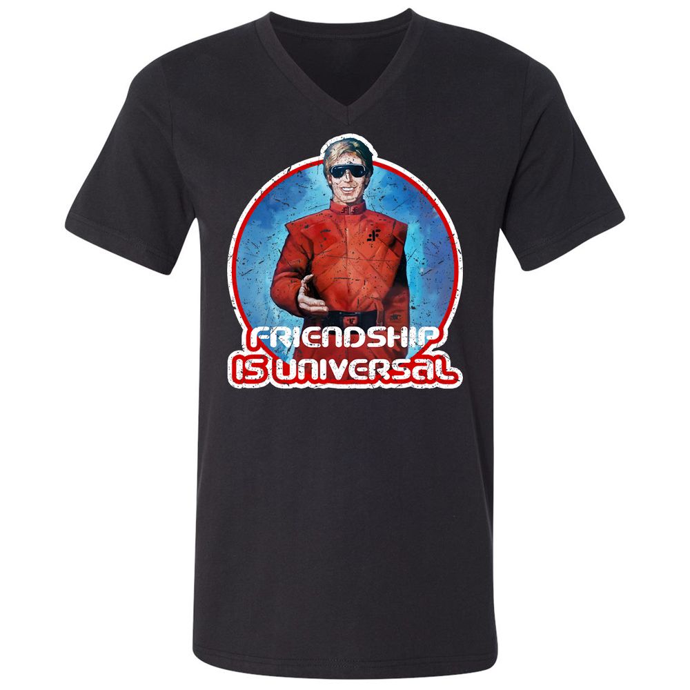 Unisex V-Neck T-Shirt - 7V5EEF2R - Black - 1