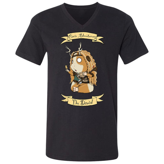 Unisex V-Neck T-Shirt - AG9UHTPF - Black - 1