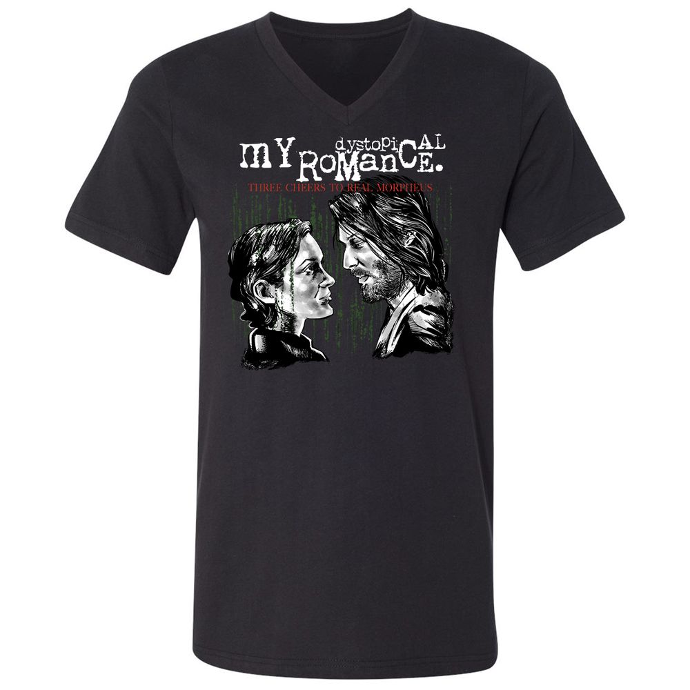 Unisex V-Neck T-Shirt - R7TR92ZB - Black - 1