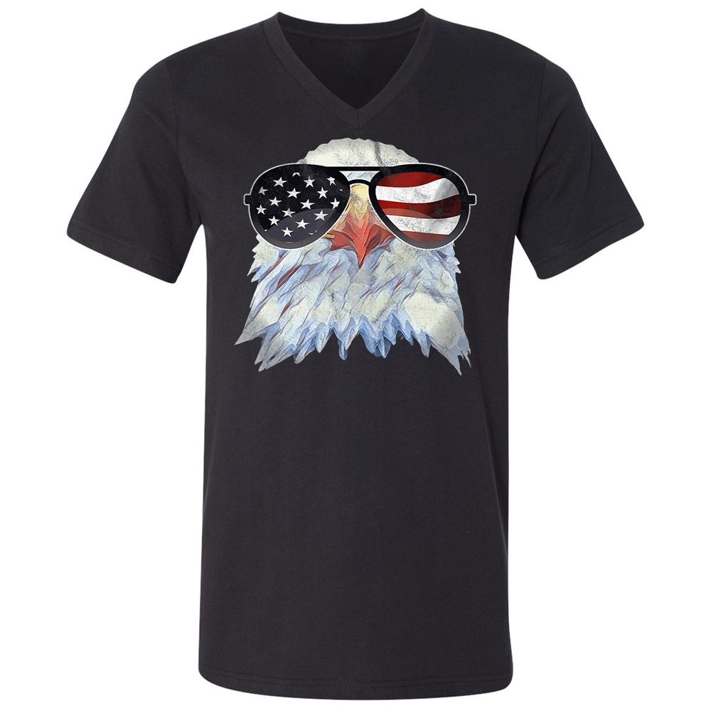 Unisex V-Neck T-Shirt - 2RLNRDUQ - Black - 1