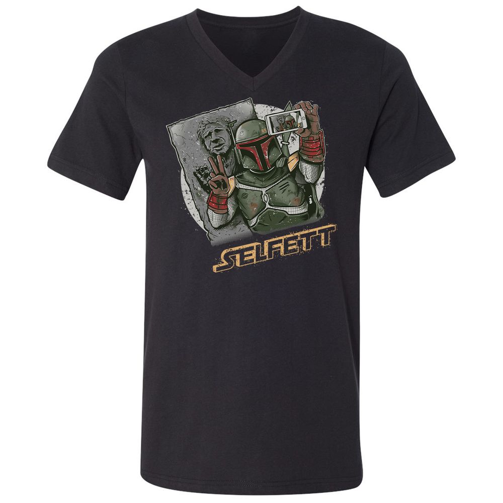 Unisex V-Neck T-Shirt - B76PHC24 - Black - 1