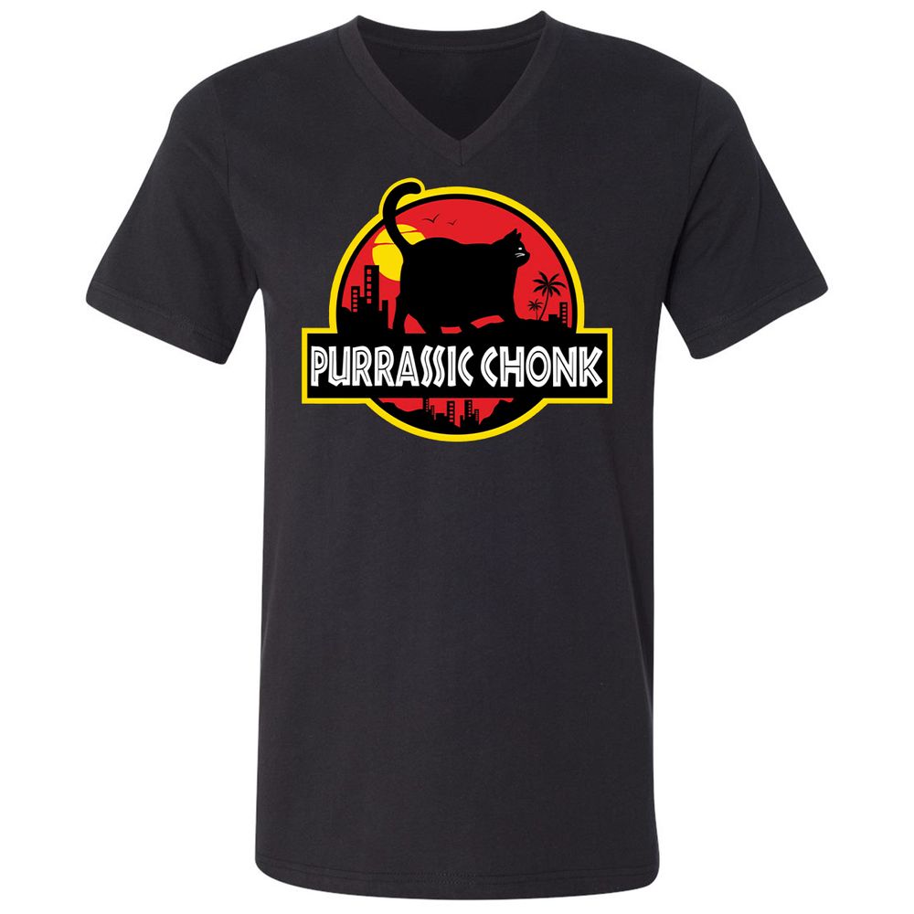 Unisex V-Neck T-Shirt - WR2JKSHG - Black - 1