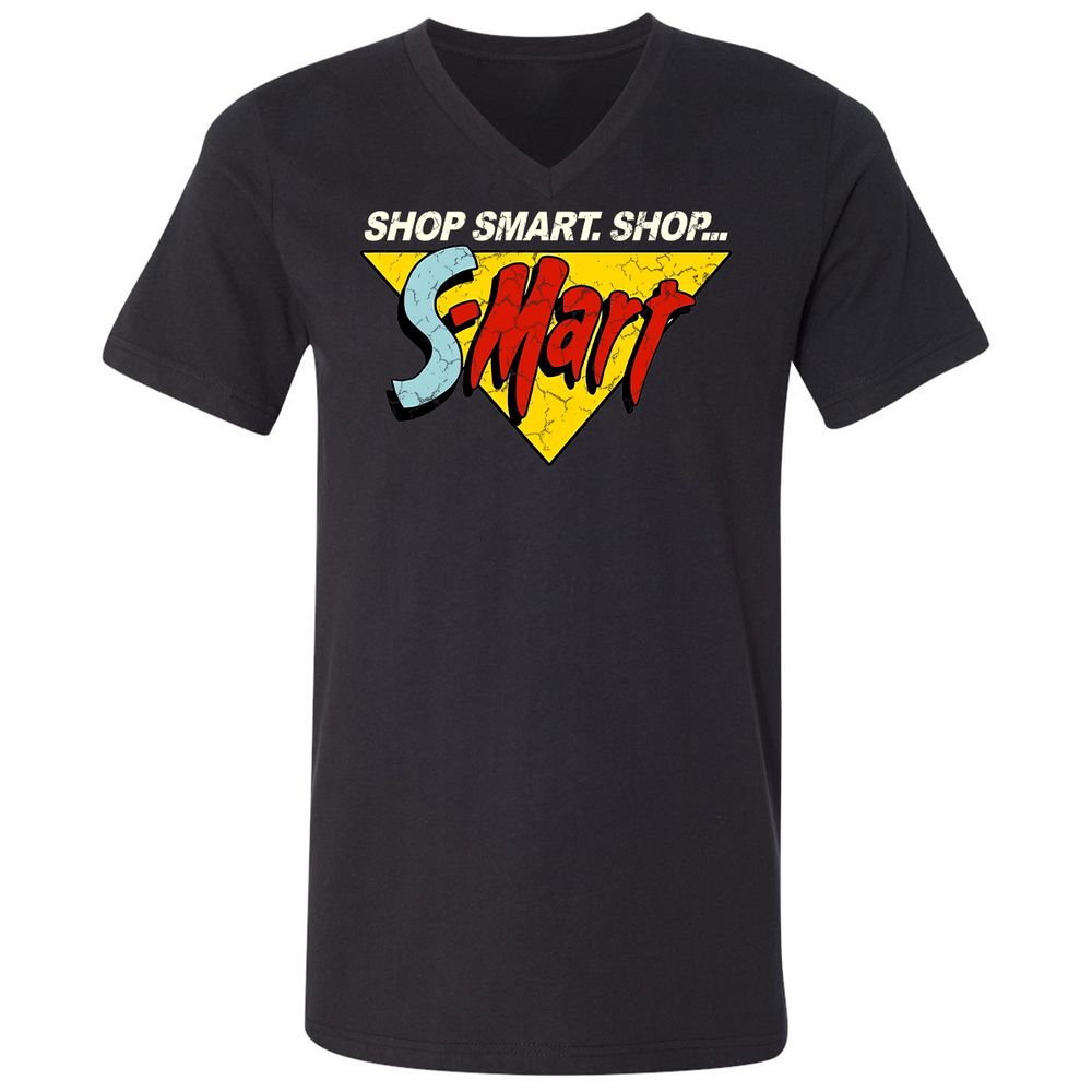 Unisex V-Neck T-Shirt - R8K31SNJ - Black - 1