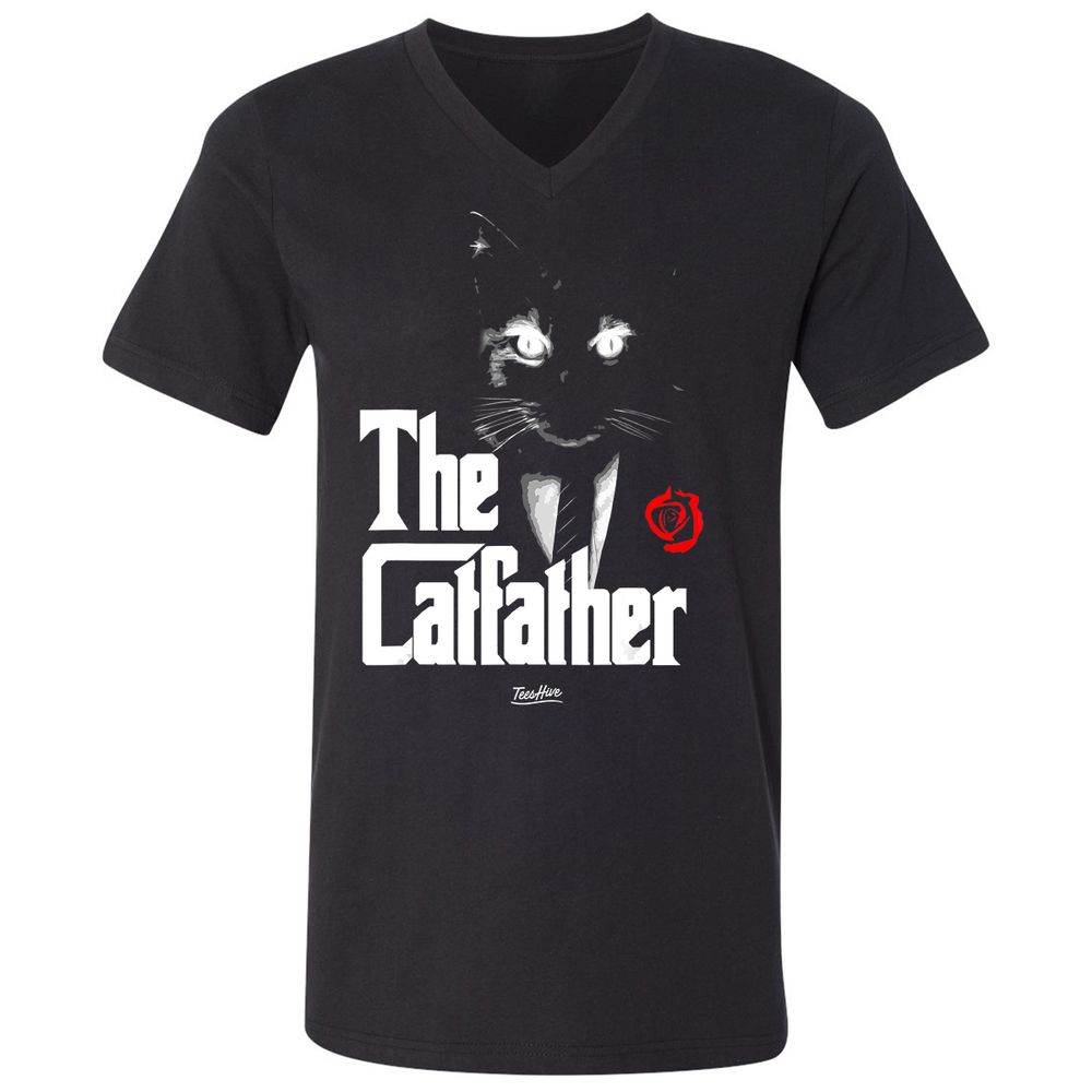 Unisex V-Neck T-Shirt - LBD55TF6 - Black - 1