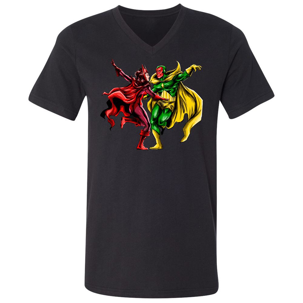 Unisex V-Neck T-Shirt - S7WFCRMB - Black - 1