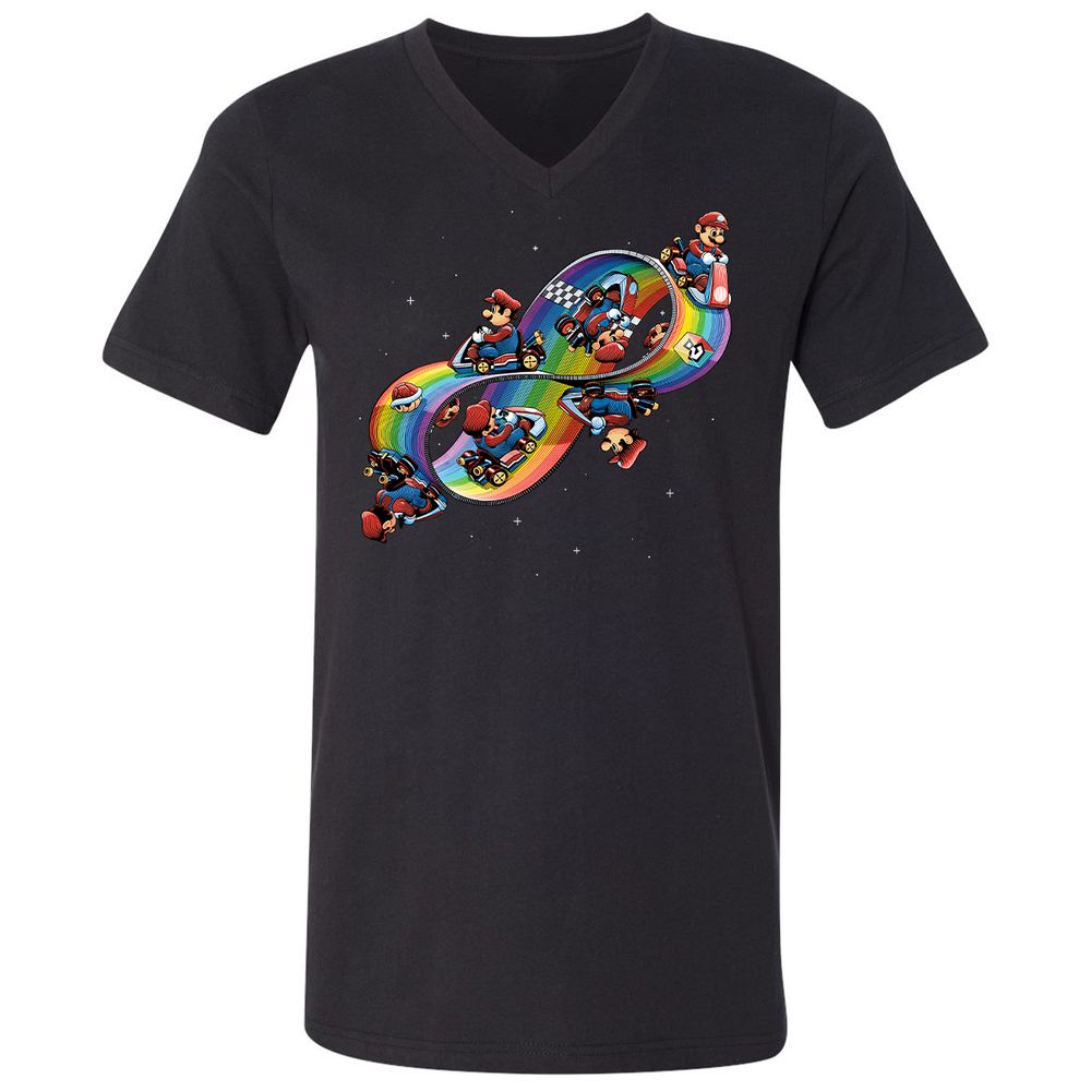 Unisex V-Neck T-Shirt - BV8BXCJY - Black - 1