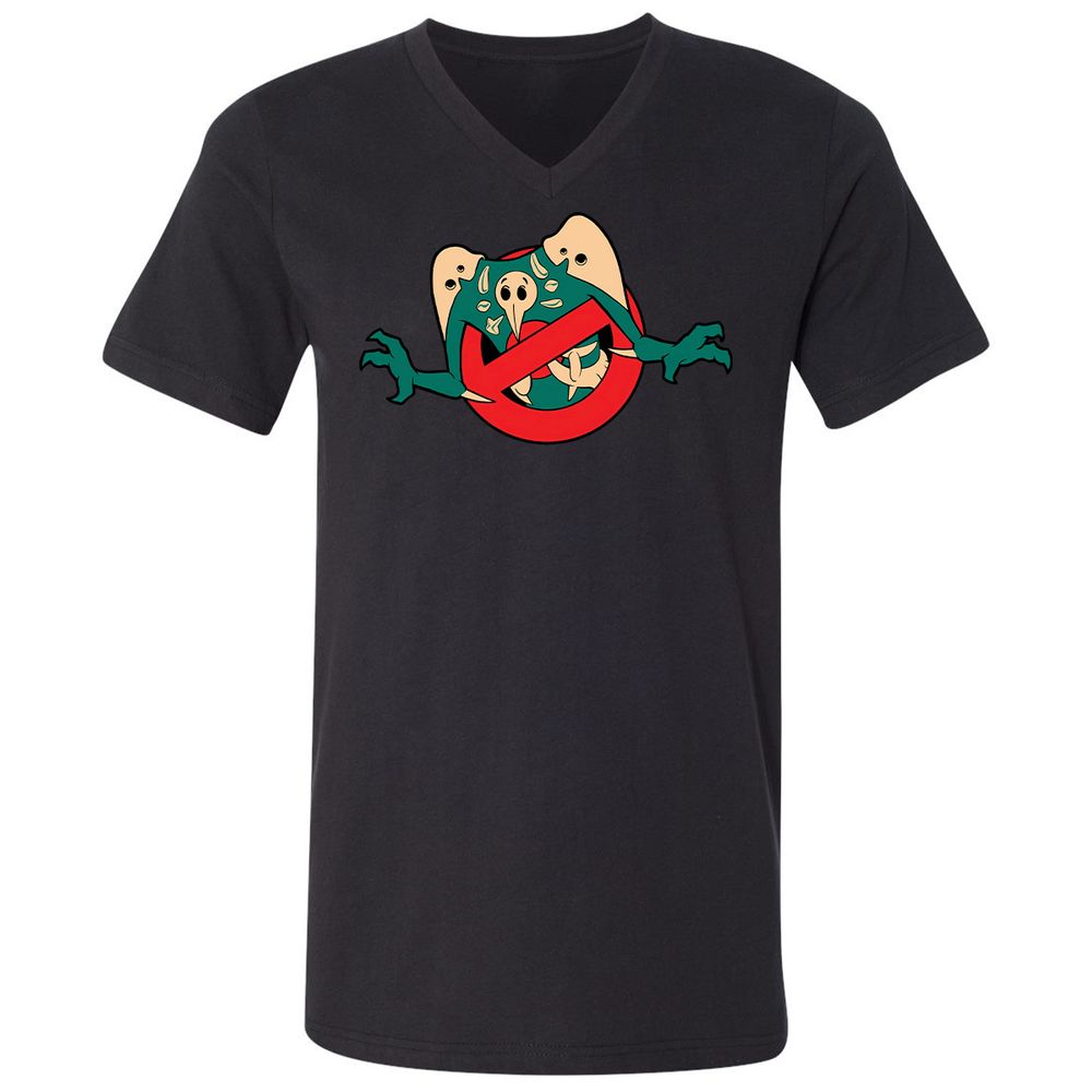 Unisex V-Neck T-Shirt - KWGTEPTV - Black - 1