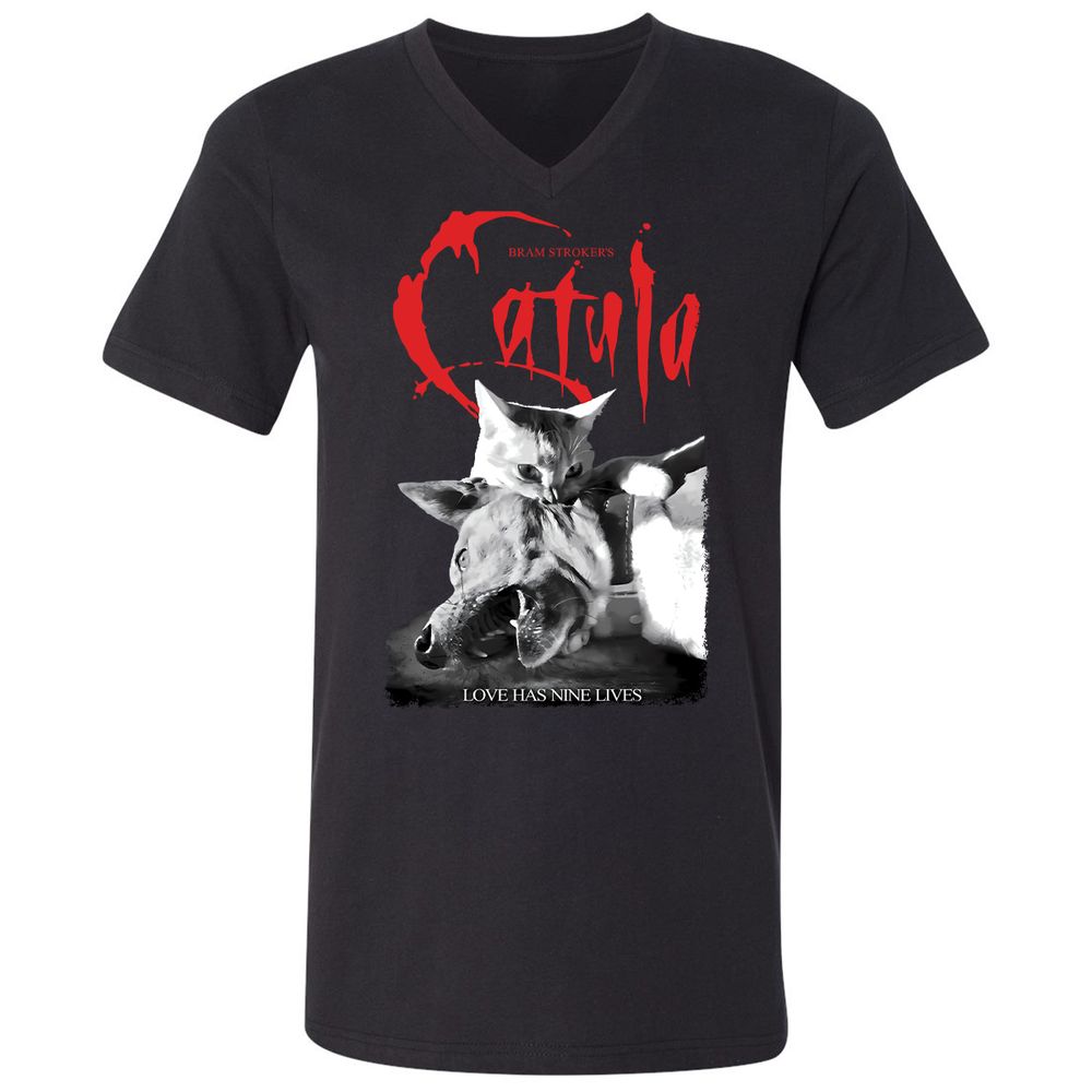 Unisex V-Neck T-Shirt - ZRJR2XPP - Black - 1