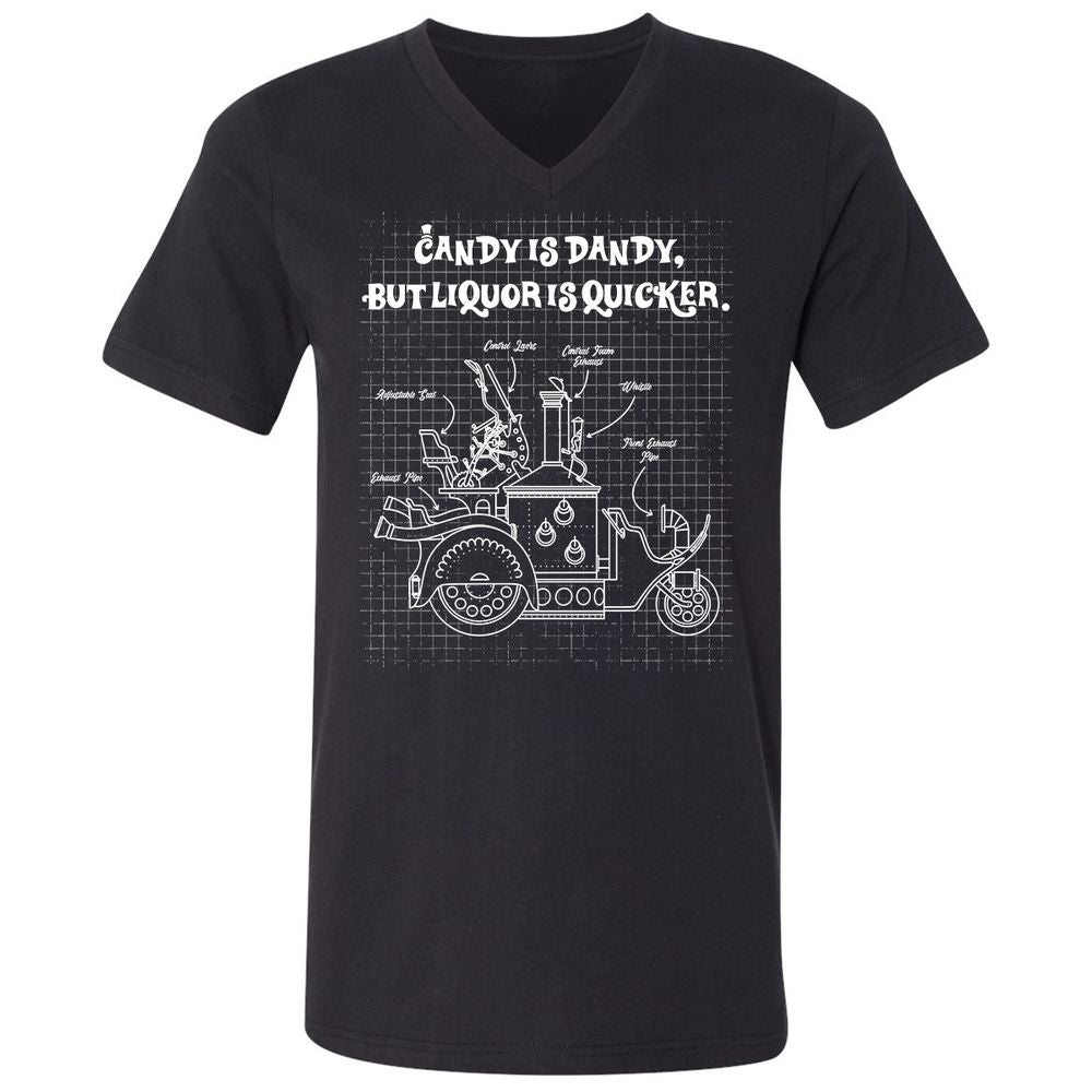 Unisex V-Neck T-Shirt - VP8U48AY - Black - 1