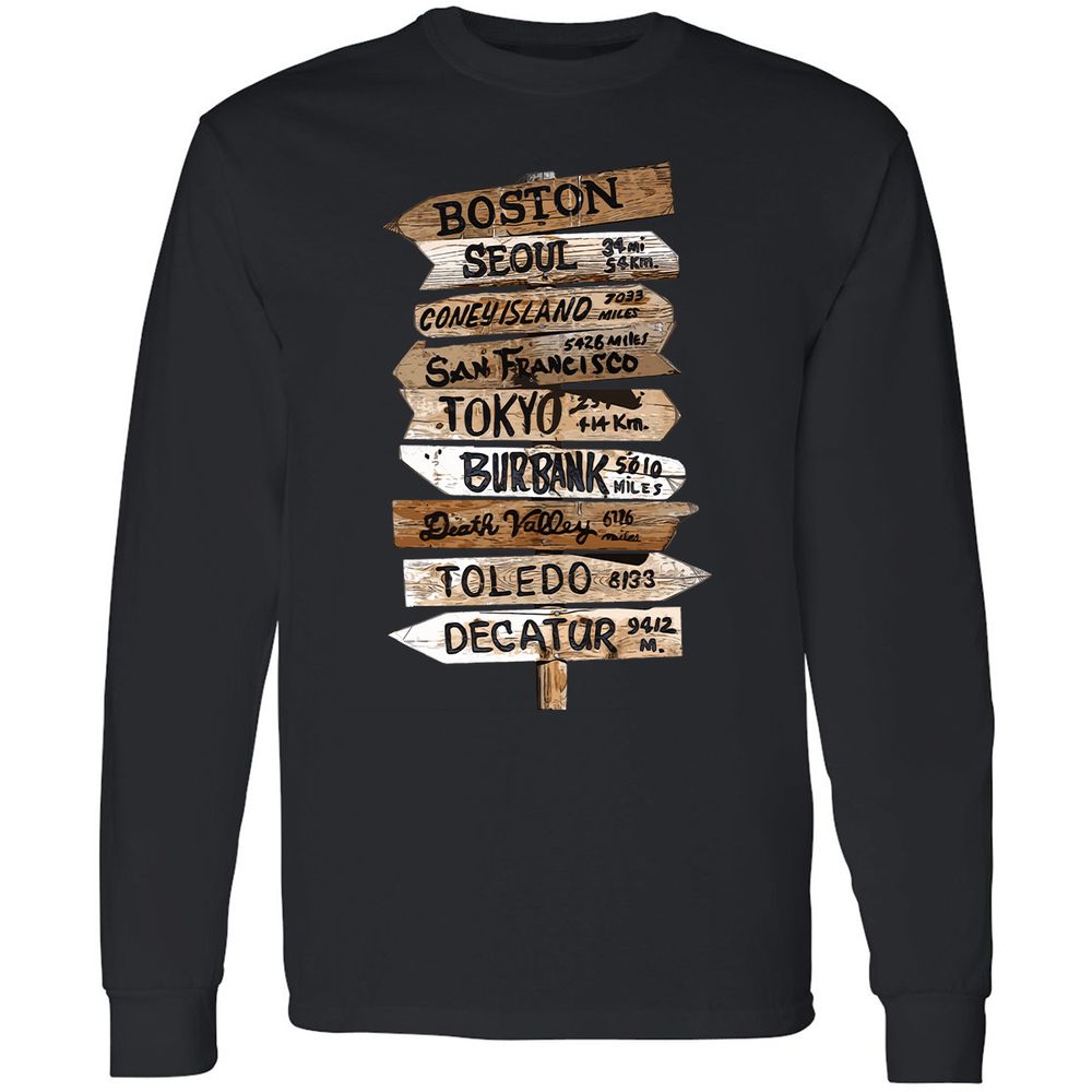 Long Sleeve T-Shirt - X736DFTP - Black - 1