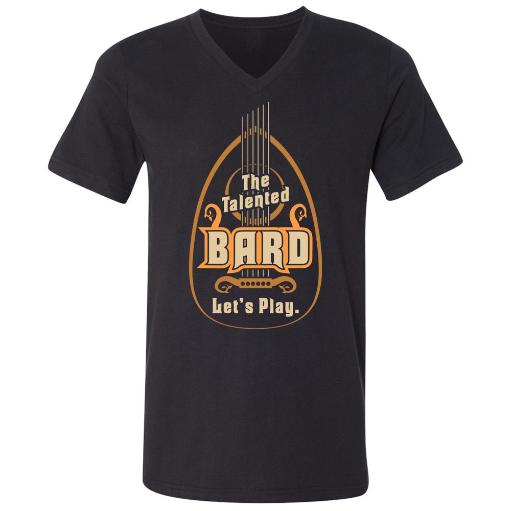 Unisex V-Neck T-Shirt - LAARYGLY - Black - 1