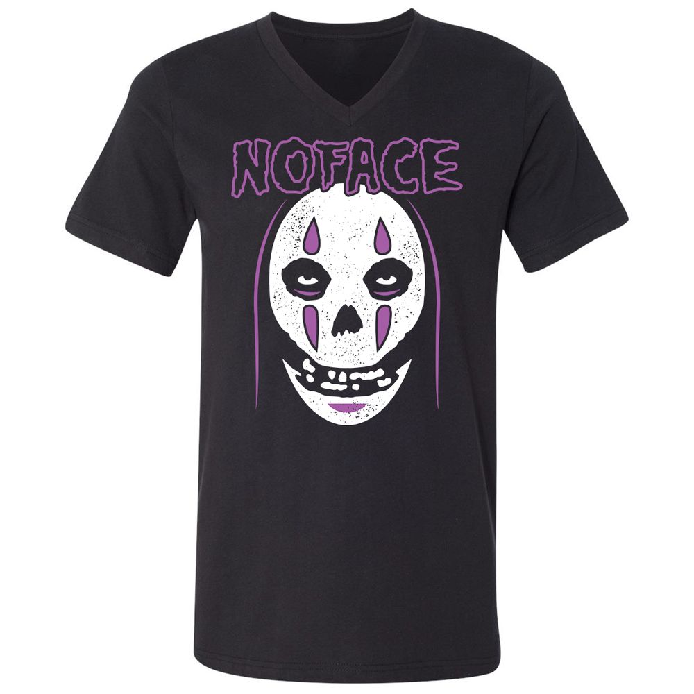 Unisex V-Neck T-Shirt - F66MU6YC - Black - 1