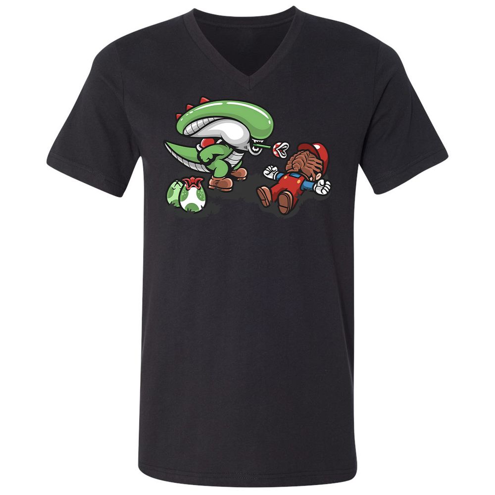Unisex V-Neck T-Shirt - 2D11UM7Z - Black - 1