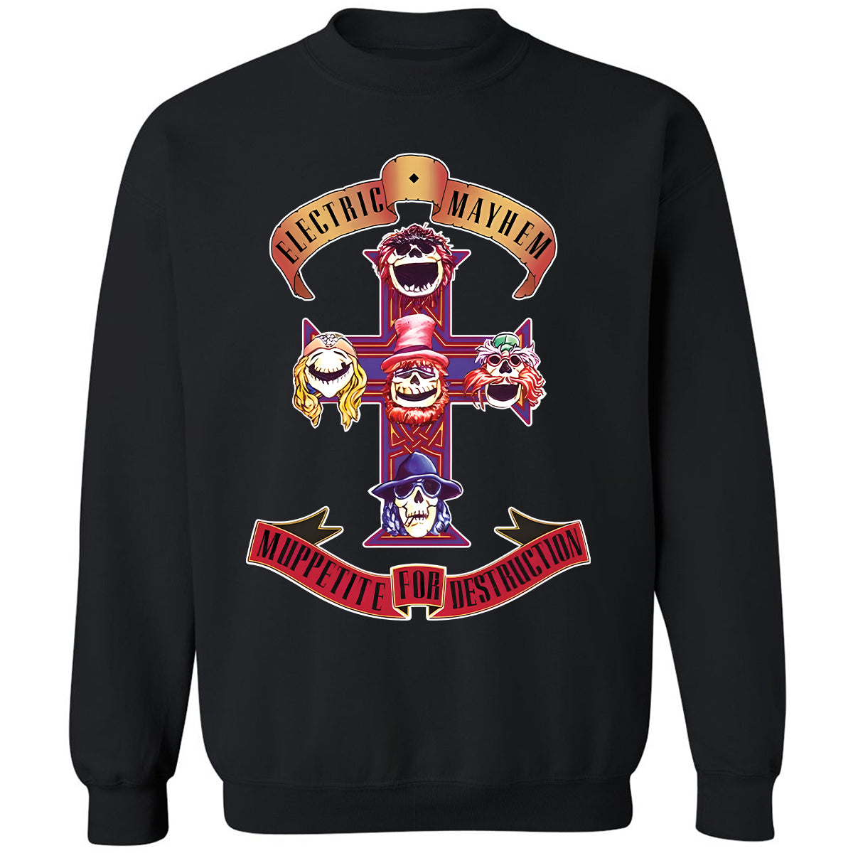 Classic Unisex Sweatshirt - QSDGEVQT - Black - 1