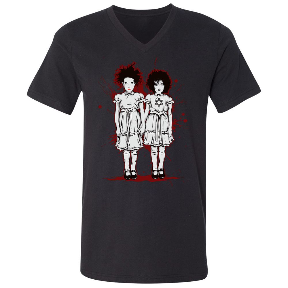 Unisex V-Neck T-Shirt - S1FPTWRP - Black - 1