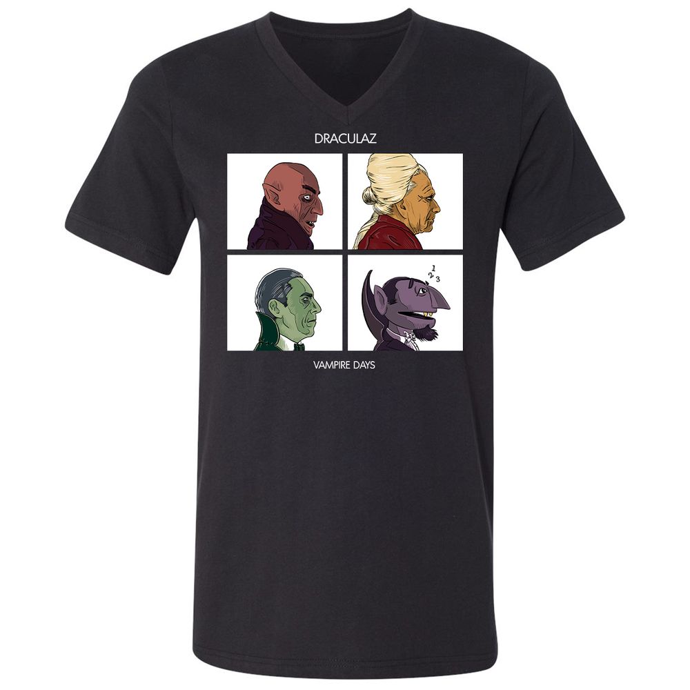 Unisex V-Neck T-Shirt - 9GP53RDJ - Black - 1